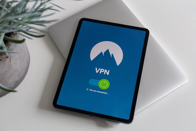 Photo of VPN on tablet